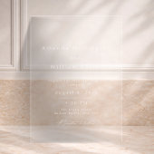 Clear Acrylic Wedding Invitation, Modern Minimal  Acryl Uitnodigingen
