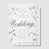 Clear Acrylic Wildflowers Bloemenbruiloft Vellum Uitnodigingen (Offset (Uitnodiging))