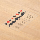 CLEAR Alice in Wonderland Cards Tea Party Birthday Acryl Uitnodigingen (Laagn)