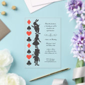 CLEAR Alice in Wonderland Cards Tea Party Birthday Acryl Uitnodigingen (Insitu (Huwelijk))