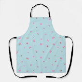 Clear Aqua Light Pink Cosmos Floral Pattern Schort (Voorkant)