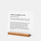 Clear Art Gallery Exhibit Display Plaque (Hoek)