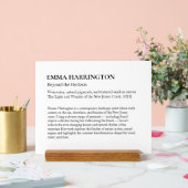 Clear Art Gallery Exhibit Display Plaque (Huwelijk)