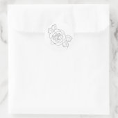 Clear Beauty: Lijntekening Roos Sticker (Tas)