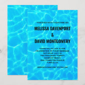 Clear Blue Pool Water Photo Casual Weddenschap Kaart (Voorkant / Achterkant)
