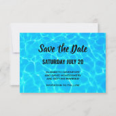 Clear Blue Pool Water Photo Casual Weddenschap Save The Date (Voorkant)