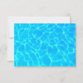 Clear Blue Pool Water Photo Casual Weddenschap Save The Date (Achterkant)