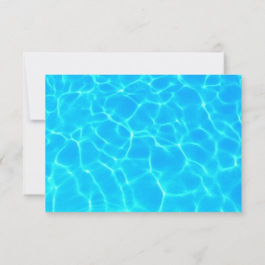Clear Blue Pool Water Photo Casual Weddenschap Save The Date (Achterkant)