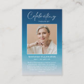 Clear Blue Sky Prayer Photo Sympathy Cards Visitekaartje (Voorkant)