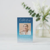 Clear Blue Sky Prayer Photo Sympathy Cards Visitekaartje (Staand voorkant)