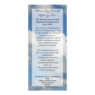 Clear Blue Sky Reclamekaart