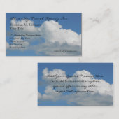 Clear Blue Sky Visitekaartje (Voorkant / Achterkant)