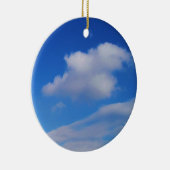 Clear Blue Sky & White Wolken Kerstversiering Keramisch Ornament (Rechts)