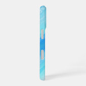 Clear Blue Waterverf Gradient Art iPhone 16 Hoesje (Rechterkant)