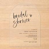 Clear Boho Vrijgezellenfeest Acryl Party Uitnodigi Uitnodigingen (Voorkant)