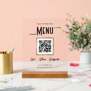 Clear Business Menu Verbinden Acryl Bord