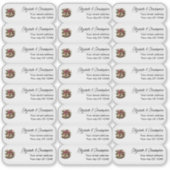 Clear Christmas Bells Return Address Transparent  Sticker (Voorkant)
