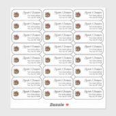 Clear Christmas Bells Return Address Transparent  Sticker (Vel)