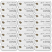 Clear Christmas Return Address Custom Transparent Sticker (Voorkant)