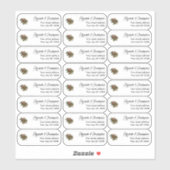 Clear Christmas Return Address Custom Transparent Sticker (Vel)