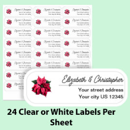 Clear Christmas Return Address Custom Transparent Sticker