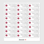 Clear Christmas Return Address Custom Transparent  Sticker (Vel)