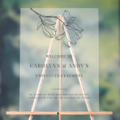 Clear Classy Unplugged Wedding Ceremony Acryl Bord (Neutraal)