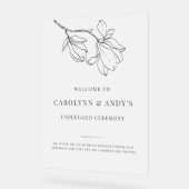 Clear Classy Unplugged Wedding Ceremony Acryl Bord (Hoek)