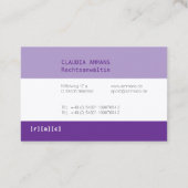 Clear, colorful, clear business card (3c) visitekaartje (Achterkant)