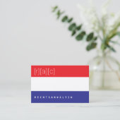 Clear, colorful, clear business card (3c) visitekaartje (Staand voorkant)