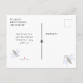 Clear Corporate Flora Save Our Date Aankondigingskaart (Achterkant)