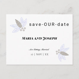 Clear Corporate Flora Save Our Date Aankondigingskaart