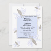 Clear Corporate Flora Wedding Kaart (Voorkant)