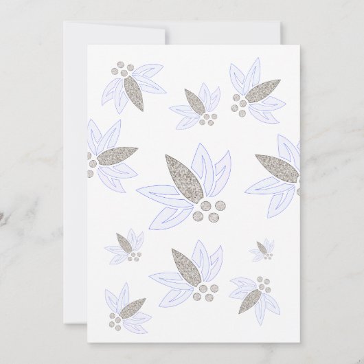 Clear Corporate Flora Wedding Kaart (Achterkant)