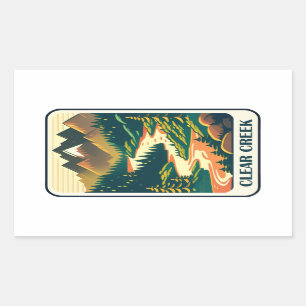Clear Creek Colorado Kleuren Rechthoekige Sticker
