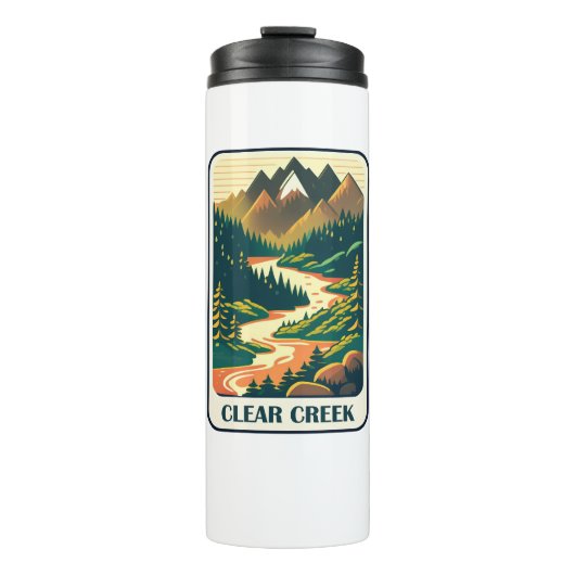 Clear Creek Colorado Kleuren Thermosbeker (Voorkant)