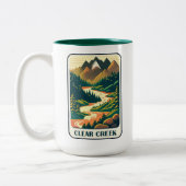 Clear Creek Colorado Kleuren Tweekleurige Koffiemok (Links)