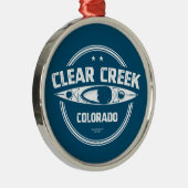 Clear Creek, Colorado Metalen Ornament (Rechts)