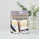 Clear Creek, Colorado ski-poster. Briefkaart (Staand voorkant)