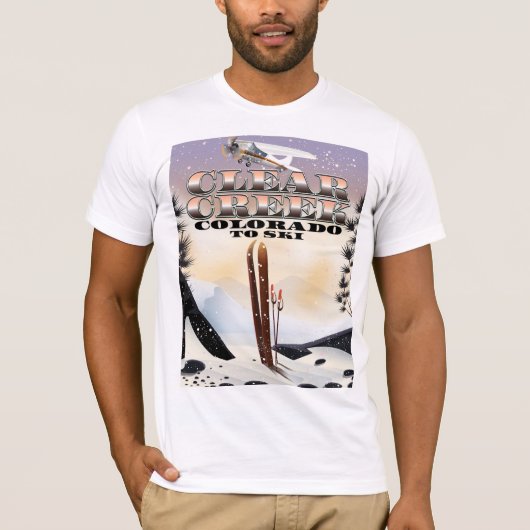 Clear Creek, Colorado ski-poster. T-shirt (Voorkant)