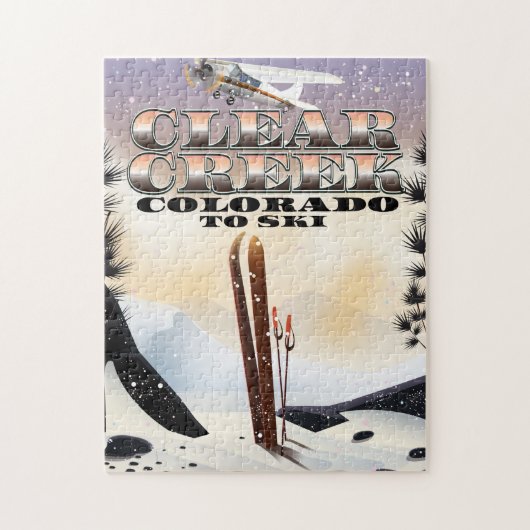 Clear Creek, Colorado skiposter. Legpuzzel (Verticaal)