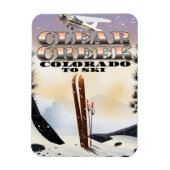 Clear Creek, Colorado skiposter. Magneet (Verticaal)