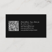 Clear Diamond Jewelry Designer Black Kaart Visitekaartje (Achterkant)