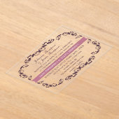 CLEAR Elegant Victorian Filigree White Wedding Acryl Uitnodigingen (Laagn)