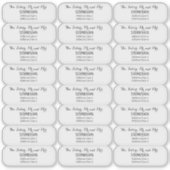 Clear Future Mr and Mrs Wedding Return Address  Sticker (Voorkant)