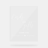 Clear Glass Look Acryl bruiloft teken met namen, Bord (Voorkant)