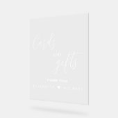 Clear Glass Look Acryl bruiloft teken met namen, Bord (Hoek)