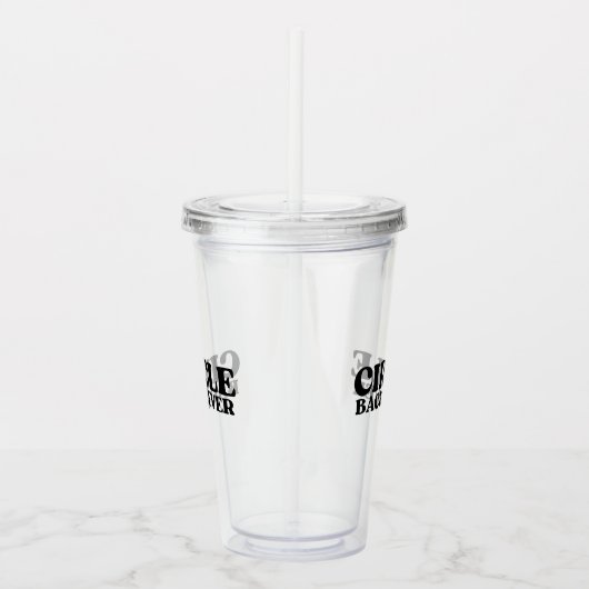 Clear Intent | Circle Back Never Reusable Acryl Drinkbeker (Rechts)