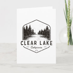 Clear Lake California Buitenactiviteiten Vintage Kaart