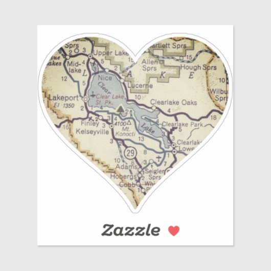 Clear Lake California Sticker (Vel)